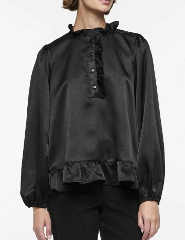 Bluza Pieces, negru
