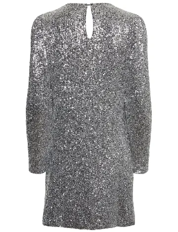 Rochie scurta Pieces, argintiu