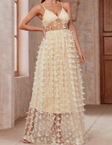 Rochie lunga SHEIN, crem