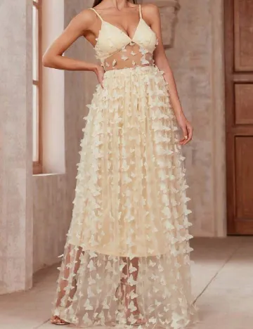 Rochie lunga SHEIN, crem