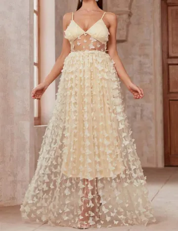 Rochie lunga SHEIN, crem