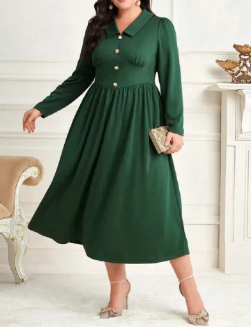 Rochie medie SHEIN CURVE, verde