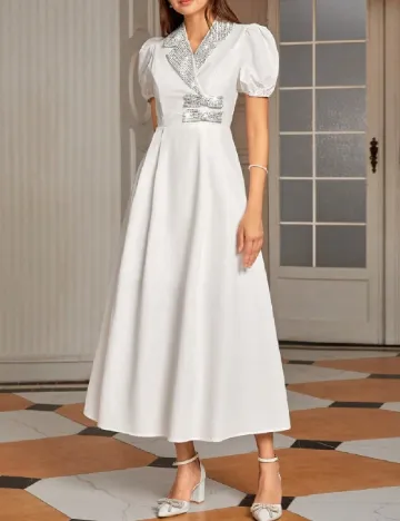 Rochie lunga Shein Kids, alb Alb