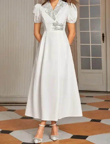 Rochie lunga Shein Kids, alb Alb