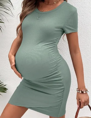 Rochie scurta SHEIN Maternity, verde