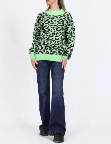 Pulover Pieces, verde