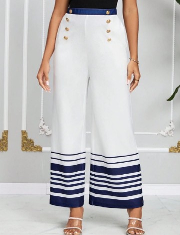 Pantaloni SHEIN, alb