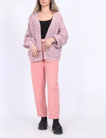 Cardigan Pieces, roz pudra