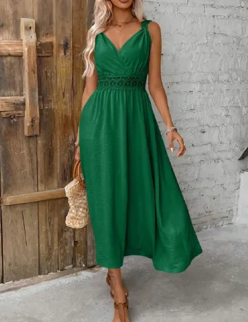 Rochie lunga SHEIN, verde Verde