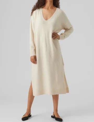 Rochie medie Vero Moda, crem