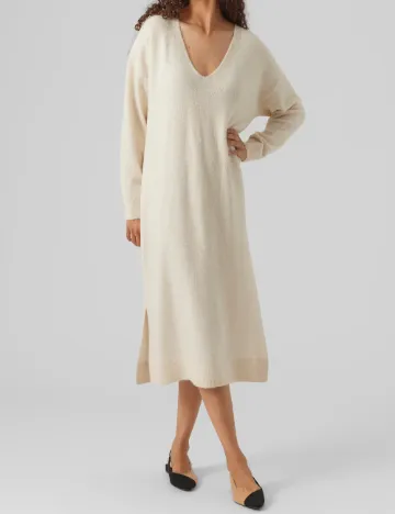 Rochie medie Vero Moda, crem