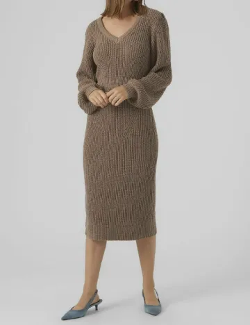 Rochie medie Vero Moda, maro