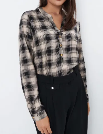 Bluza Mohito, negru/crem