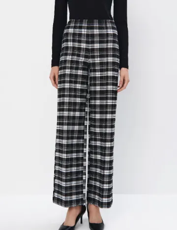 Pantaloni Mohito, alb/negru