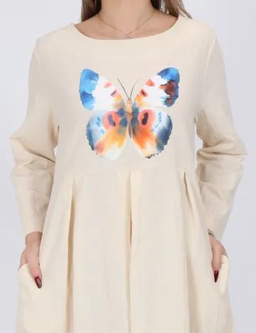 Rochie medie SHEIN, crem