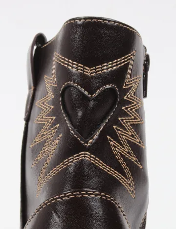 Botine Pieces, maro