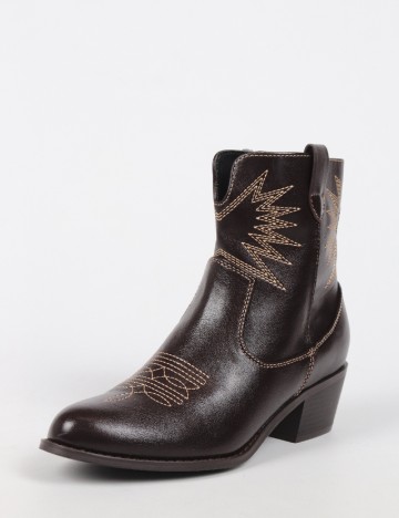 Botine Pieces, maro