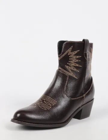 Botine Pieces, maro
