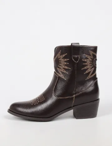 Botine Pieces, maro