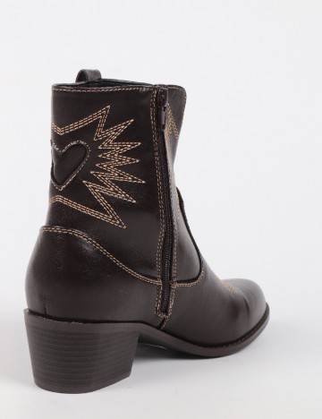 Botine Pieces, maro