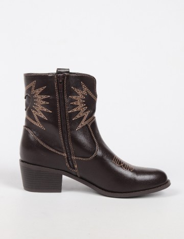 Botine Pieces, maro