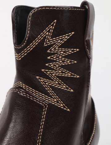 Botine Pieces, maro