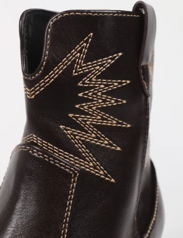 Botine Pieces, maro