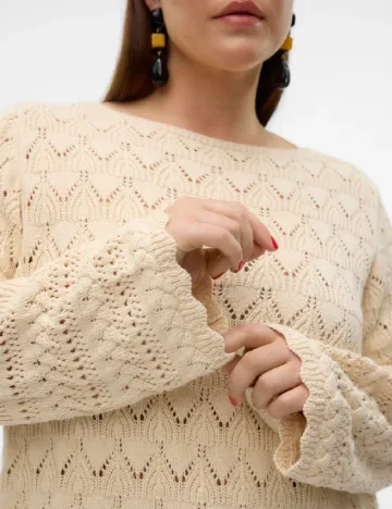 Bluza Vero Moda Curve, crem