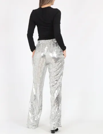 Pantaloni Only, argintiu
