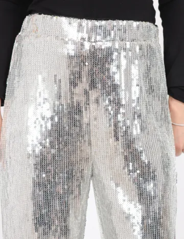 Pantaloni Only, argintiu