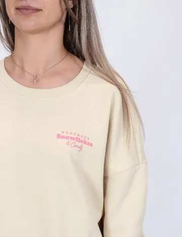 Bluza Oversize Only, crem
