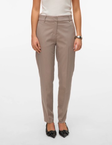 Pantaloni Vero Moda, maro deschis