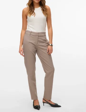 Pantaloni Vero Moda, maro deschis