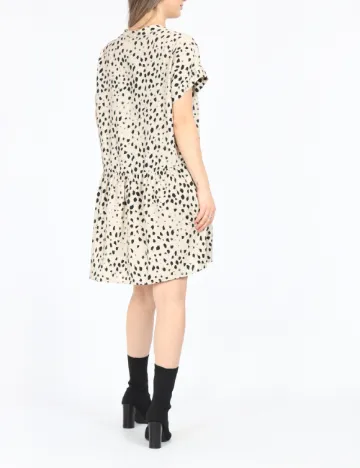 Rochie scurta Jacqueline de Yong, crem/negru