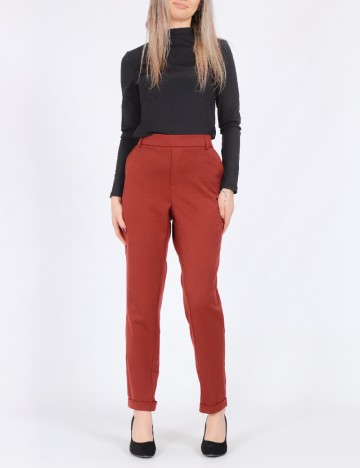 Pantaloni Vero Moda, caramiziu