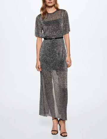 Rochie lunga Mango, gri
