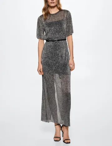 Rochie lunga Mango, gri Gri