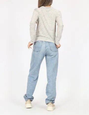 Bluza Only, crem/albastru