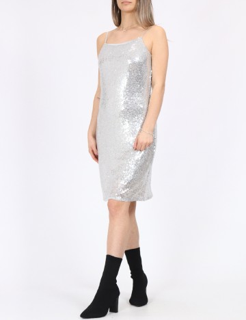 Rochie scurta Jacqueline de Yong, argintiu