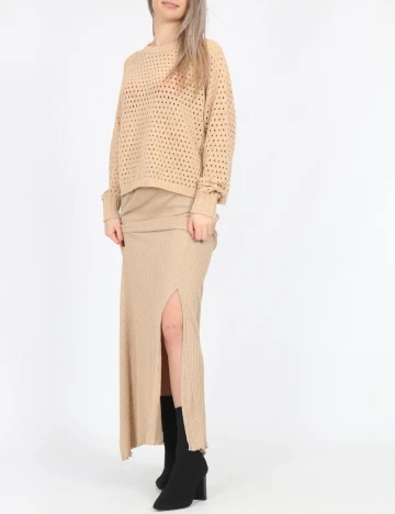 Bluza Pieces, maro