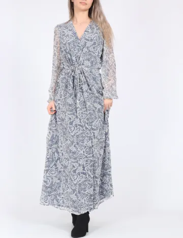 Rochie lunga Only, albastru/gri