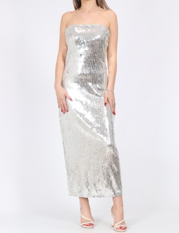 Rochie medie Only, argintiu