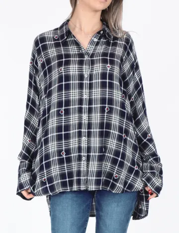 Camasa Oversize Only, bleumarin