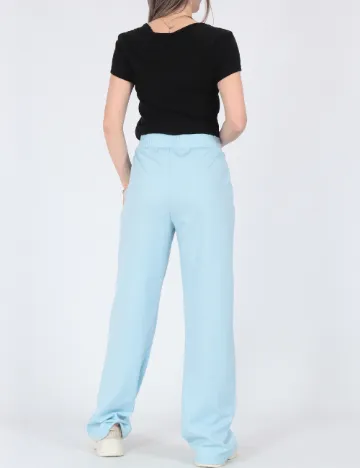 Pantaloni Pieces, bleu Albastru