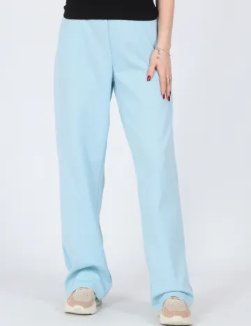 Pantaloni Pieces, bleu Albastru