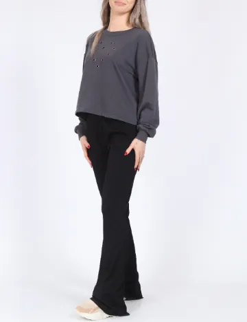 Top Vero Moda, gri inchis