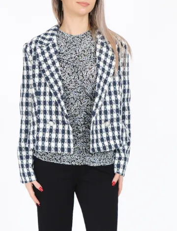 Sacou Only, albastru/alb