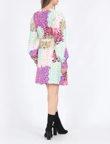 Rochie scurta Pieces, floral print
