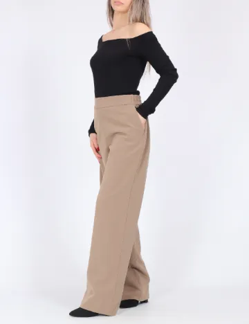 Pantaloni Pieces, maro