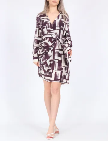 Rochie scurta Vero Moda, alb/mov